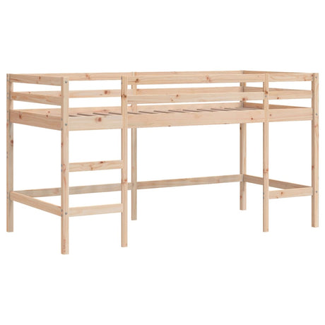 Kids' Loft Bed With Tunnel Without Mattress White&Black 80X200Cm