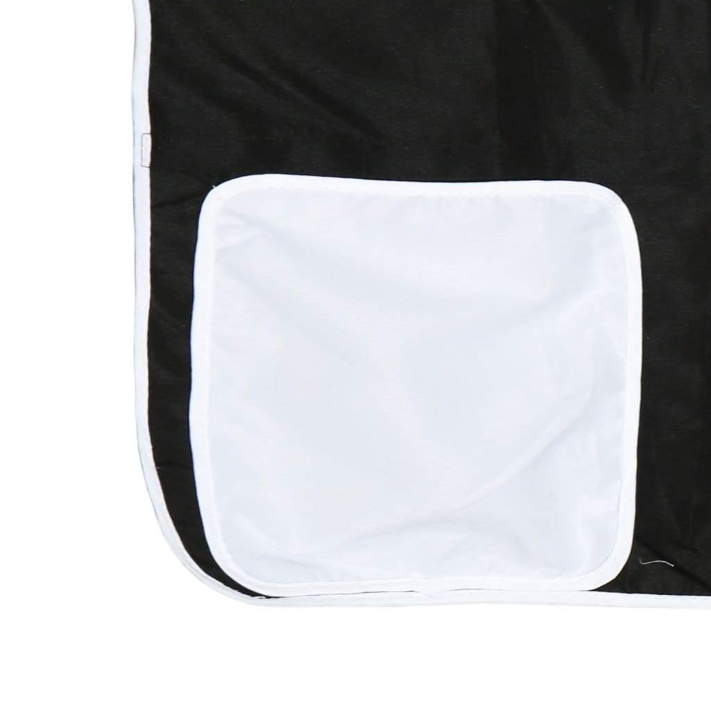 Kids' Loft Bed With Tunnel Without Mattress White&Black 80X200Cm