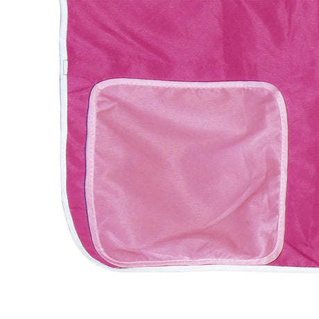 Kids' Loft Bed With Curtains Without Mattress Pink