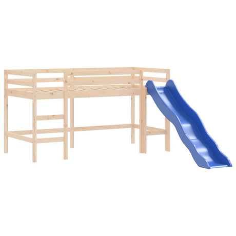 Kids' Loft Bed With Tunnel Without Mattress White&Black 80X200Cm