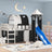 Kids' Loft Bed With Tower Without Mattress Blue