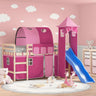 Kids' Loft Bed With Tower Without Mattress Blue