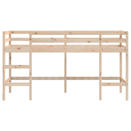 Kids' Loft Bed Without Mattress With Ladder