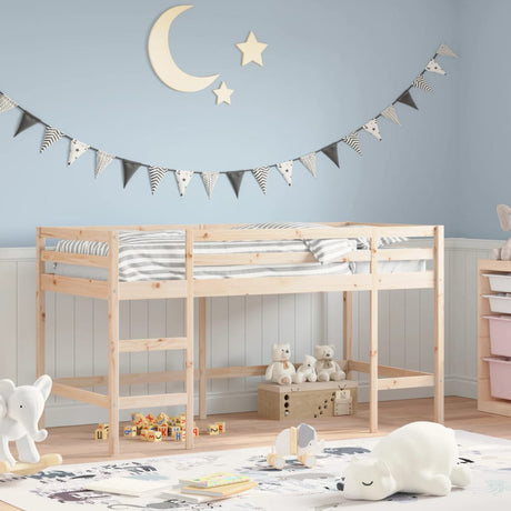 Kids' Loft Bed Without Mattress With Ladder