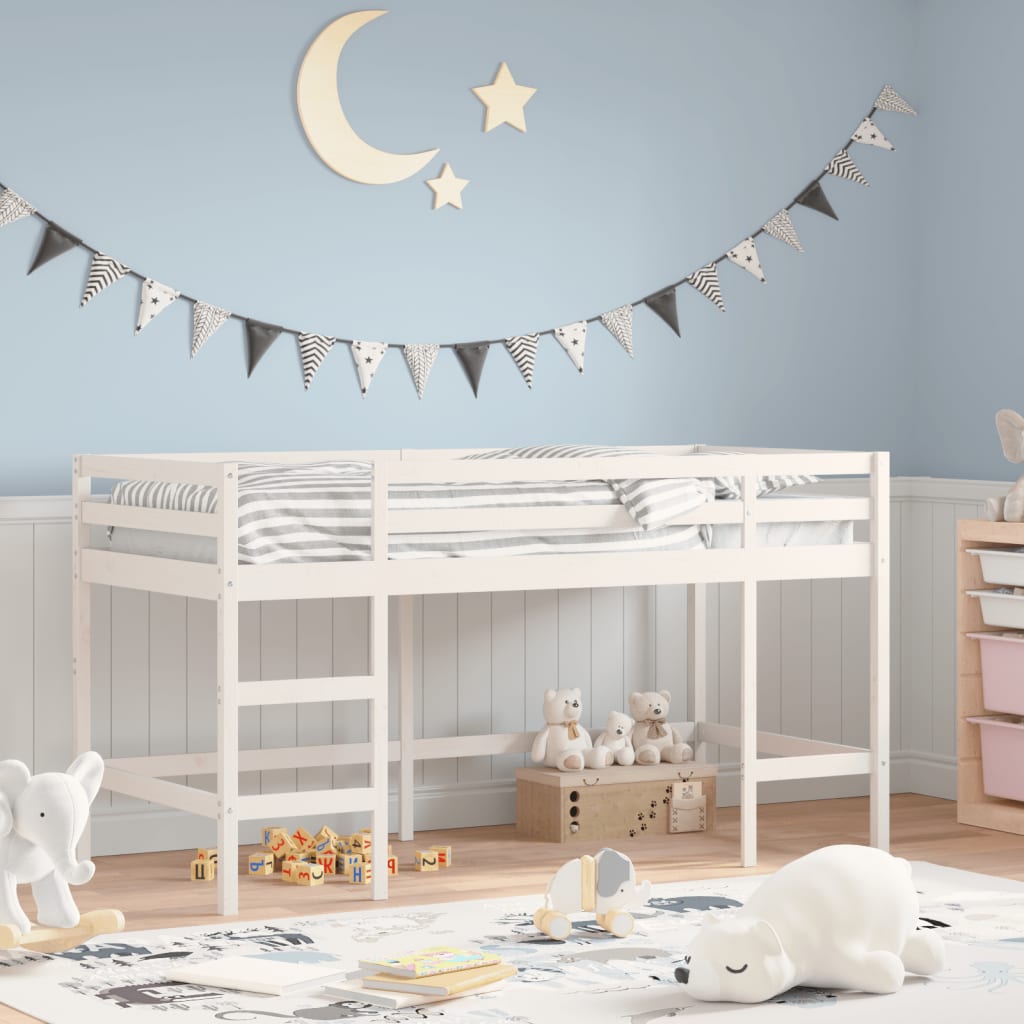 Kids' Loft Bed Without Mattress With Ladder