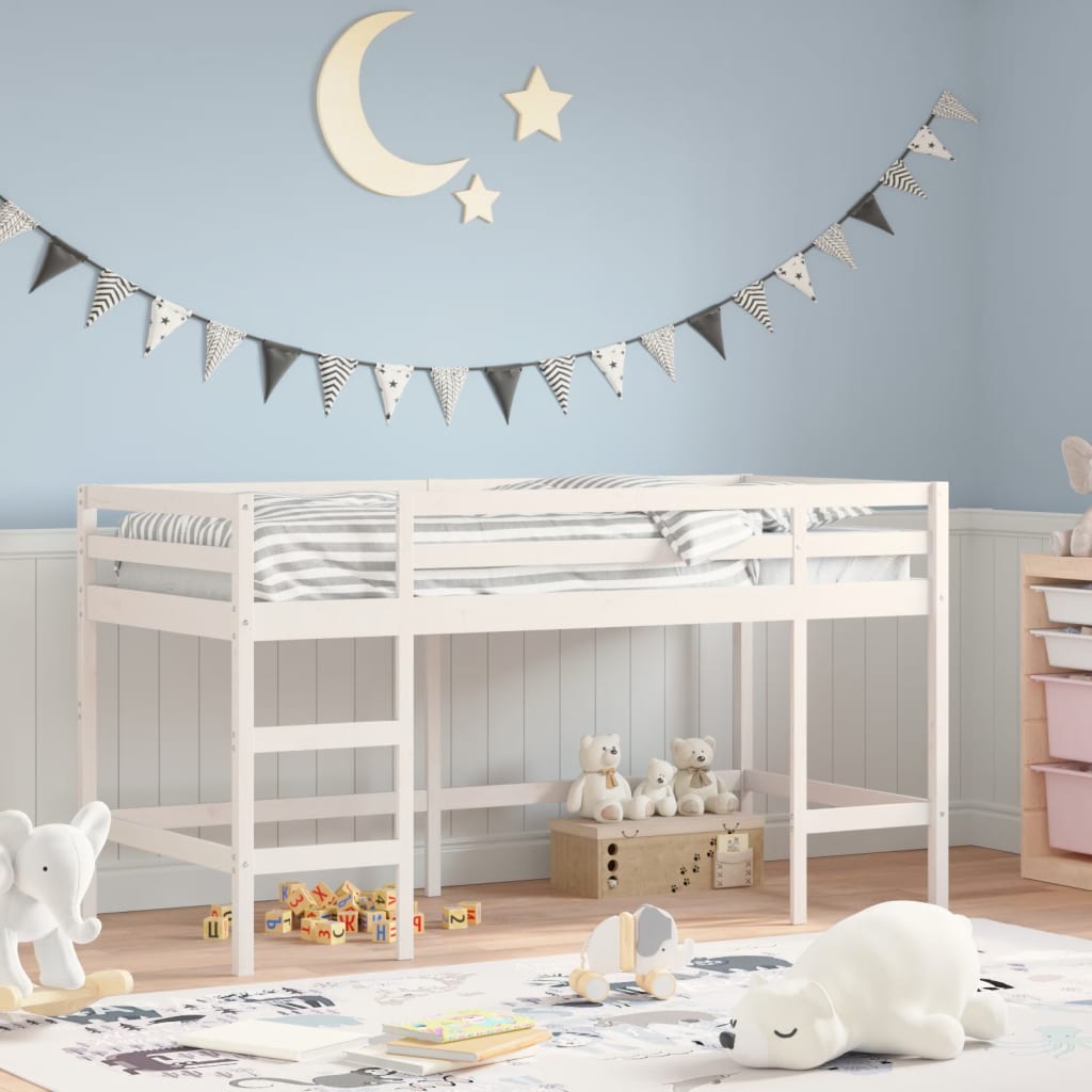Kids' Loft Bed Without Mattress With Ladder