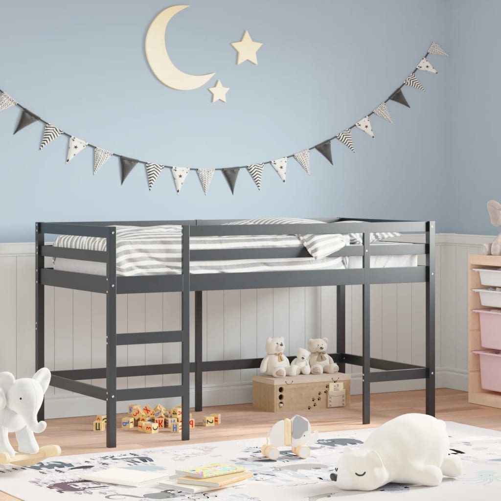 Kids' Loft Bed Without Mattress With Ladder