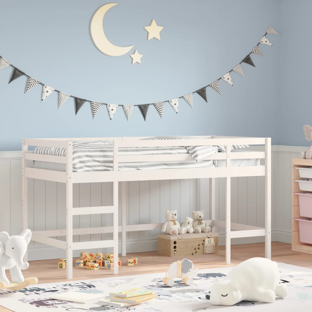 Kids' Loft Bed Without Mattress With Ladder