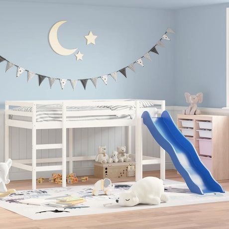 Kids' Loft Bed Without Mattress With Slide