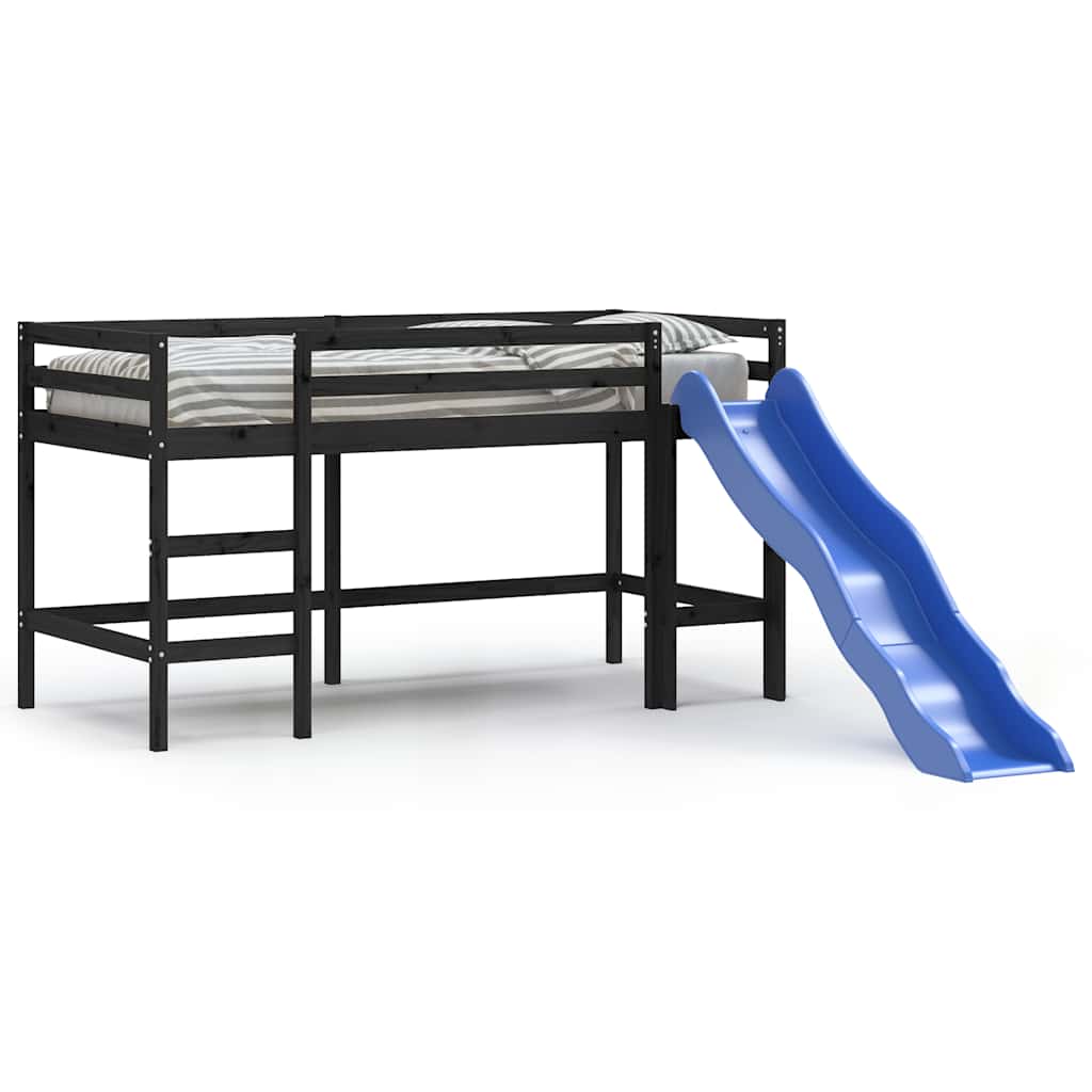 Kids' Loft Bed Without Mattress With Slide