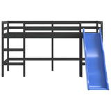 Kids' Loft Bed Without Mattress With Slide