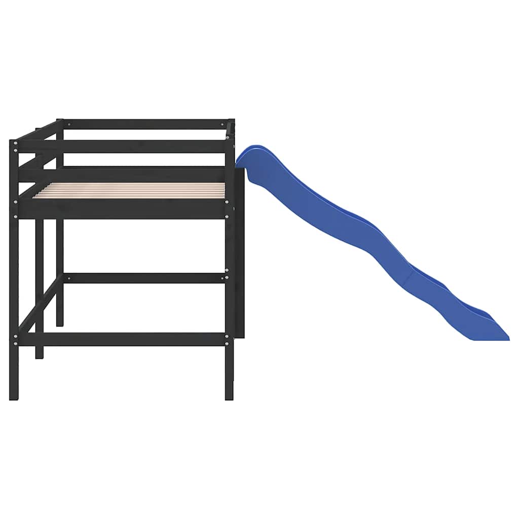 Kids' Loft Bed Without Mattress With Slide