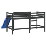 Kids' Loft Bed Without Mattress With Slide