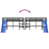 Kids' Loft Bed Without Mattress With Slide