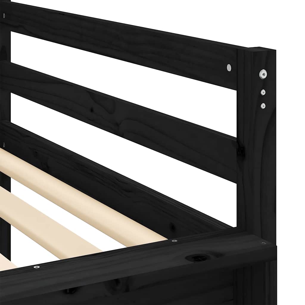 Kids' Loft Bed Without Mattress With Slide