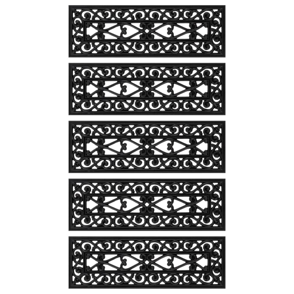 Stair Treads 5 Pcs 25X75 Cm Rubber