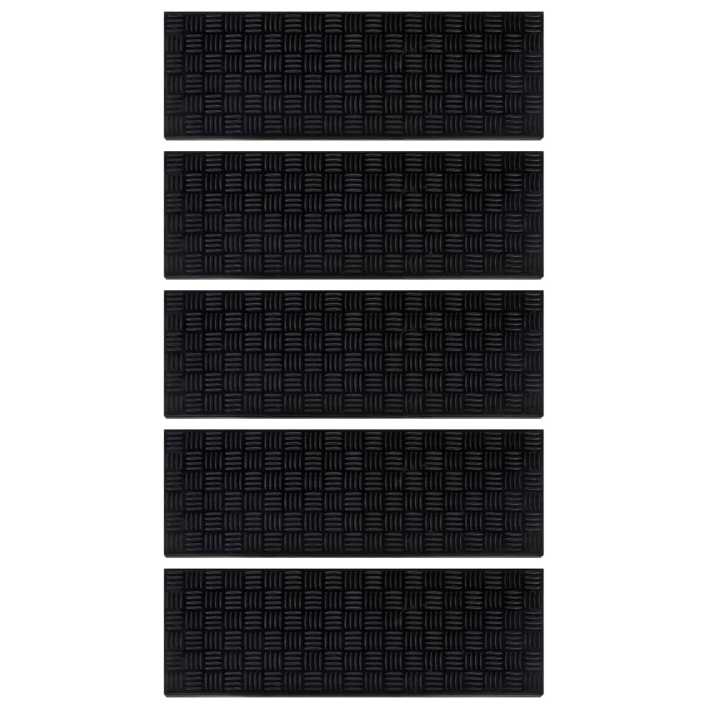 Stair Treads 5 Pcs 25X75 Cm Rubber