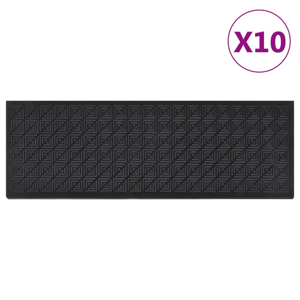 Stair Treads 10 Pcs 25X75 Cm Rubber