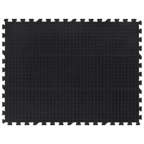 Rubber Floor Tile Black 12 Mm 90X120 Cm