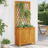 Planter With Trellis Solid Wood Acacia