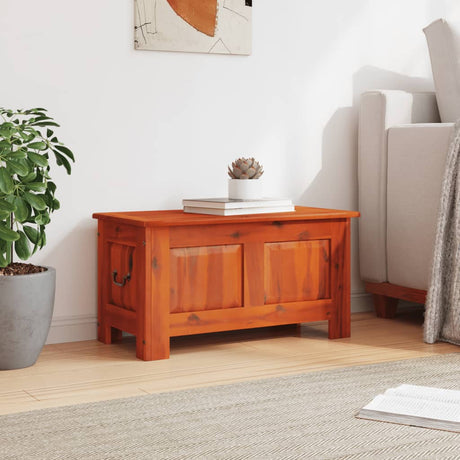 Storage Chest With Lid Solid Wood Acacia