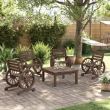 Garden Chairs 4 Pcs Solid Wood Fir