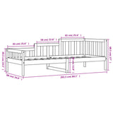Day Bed Without Mattress Solid Wood Pine
