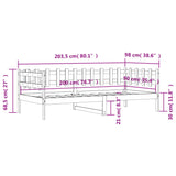 Day Bed Without Mattress Solid Wood Pine