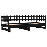 Pull-Out Day Bed Without Mattress 2X(80X200) Cm Solid Wood
