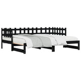 Pull-Out Day Bed Without Mattress 2X(80X200) Cm Solid Wood