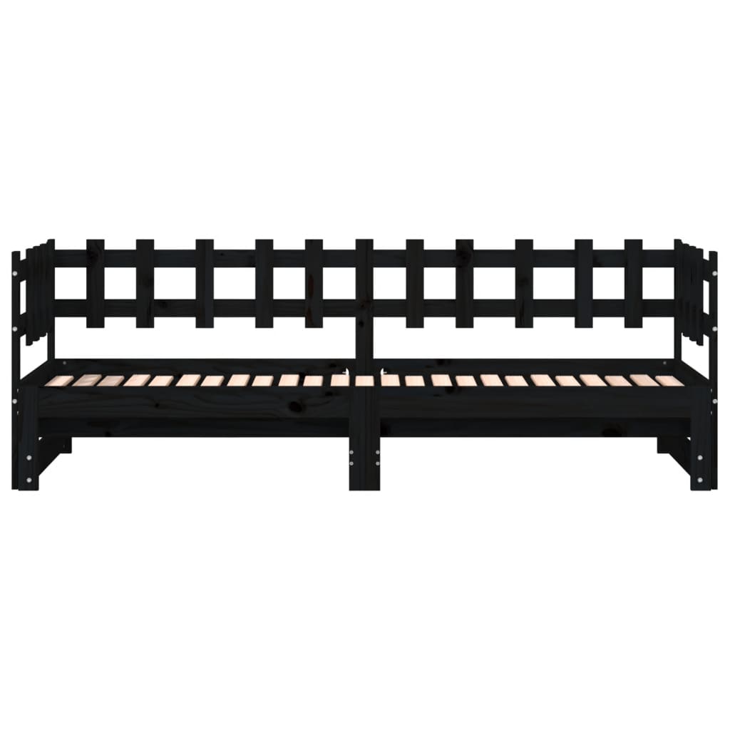 Pull-Out Day Bed Without Mattress 2X(80X200) Cm Solid Wood