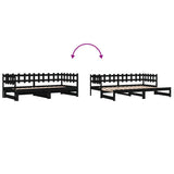 Pull-Out Day Bed Without Mattress 2X(80X200) Cm Solid Wood