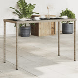 Garden Table With Top 115X54X74 Cm Poly Rattan