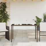 Garden Table With Top 115X54X74 Cm Poly Rattan
