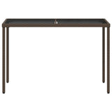 Garden Table With Top 115X54X74 Cm Poly Rattan