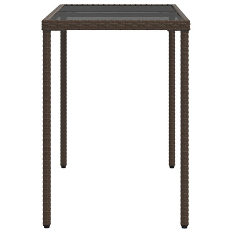 Garden Table With Top 115X54X74 Cm Poly Rattan