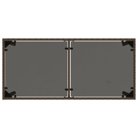 Garden Table With Top 115X54X74 Cm Poly Rattan