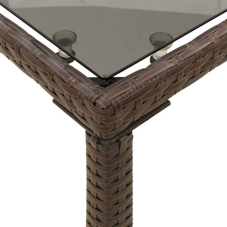 Garden Table With Top 115X54X74 Cm Poly Rattan