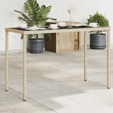 Garden Table With Top 115X54X74 Cm Poly Rattan