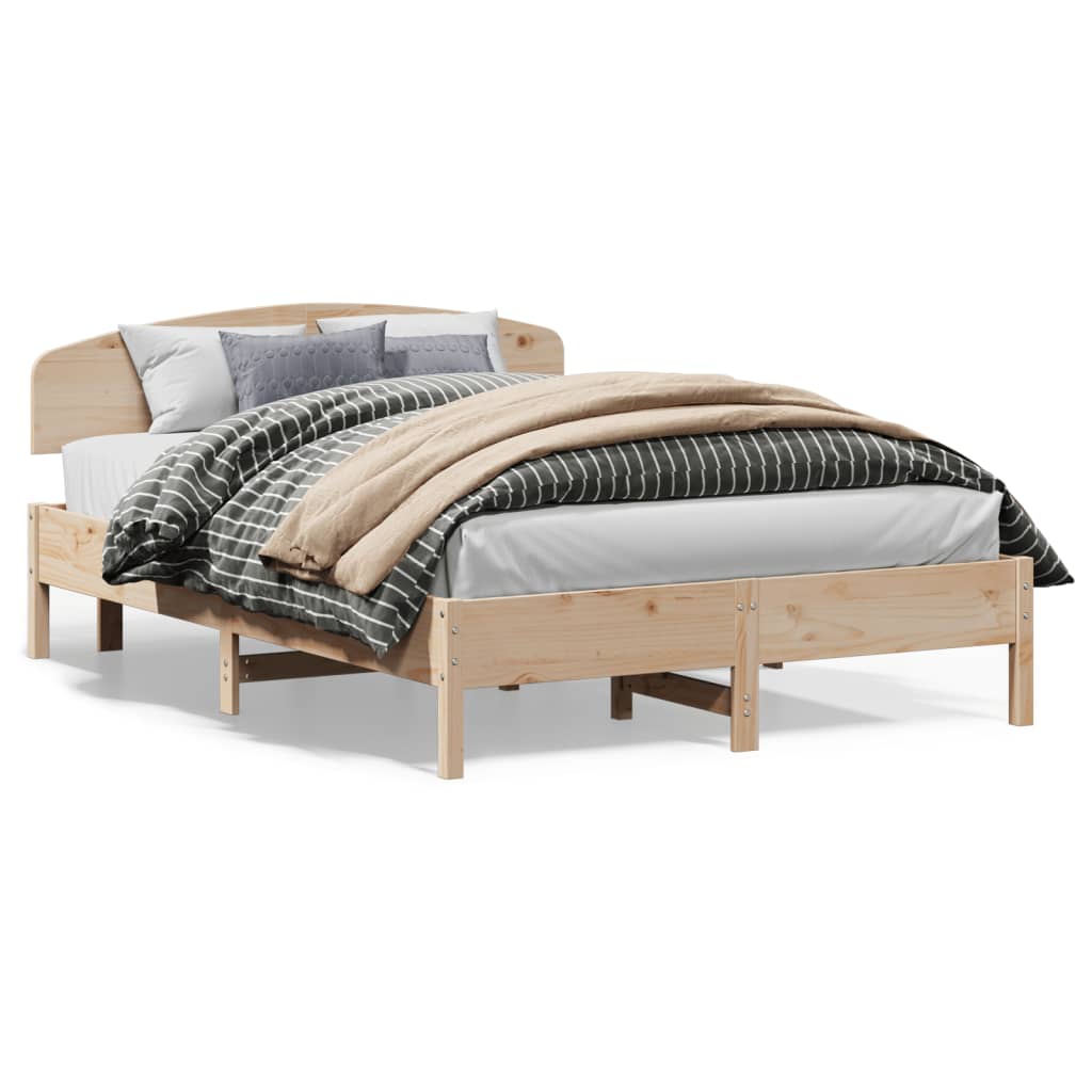 Bed Frame Without Mattress Solid Wood Pine