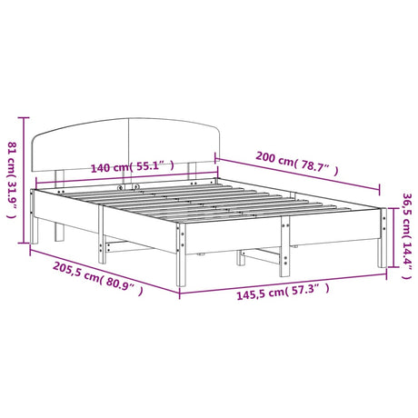 Bed Frame Without Mattress Solid Wood Pine