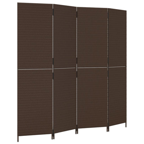 Room Divider 4 Panels Poly Rattan