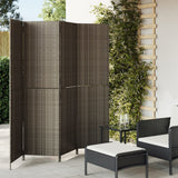 Room Divider 4 Panels Poly Rattan