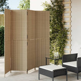 Room Divider 4 Panels Poly Rattan