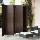 Room Divider 4 Panels Poly Rattan
