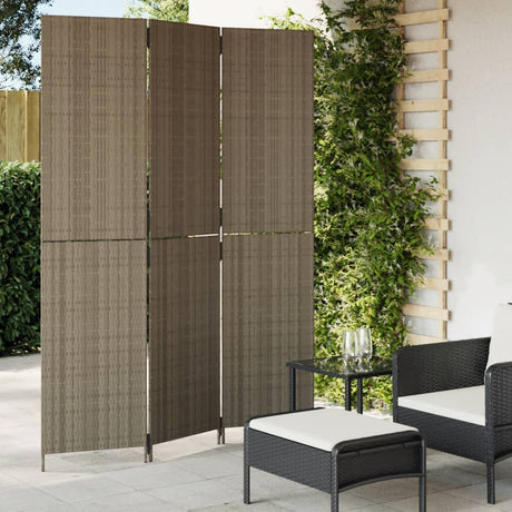 Room Divider 4 Panels Poly Rattan