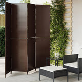 Room Divider 4 Panels Poly Rattan