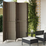 Room Divider 4 Panels Poly Rattan