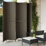 Room Divider 4 Panels Poly Rattan