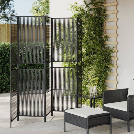 Room Divider 4 Panels Poly Rattan
